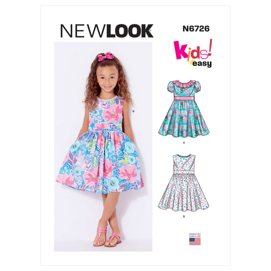 New Look N6726 sewing pattern envelope showing below-the-knee dress