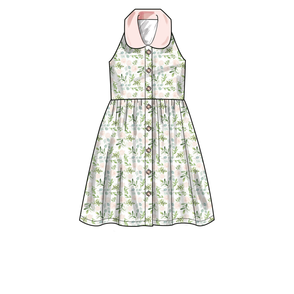 New Look N6727 sewing pattern envelope showing sundresses with lined bodices