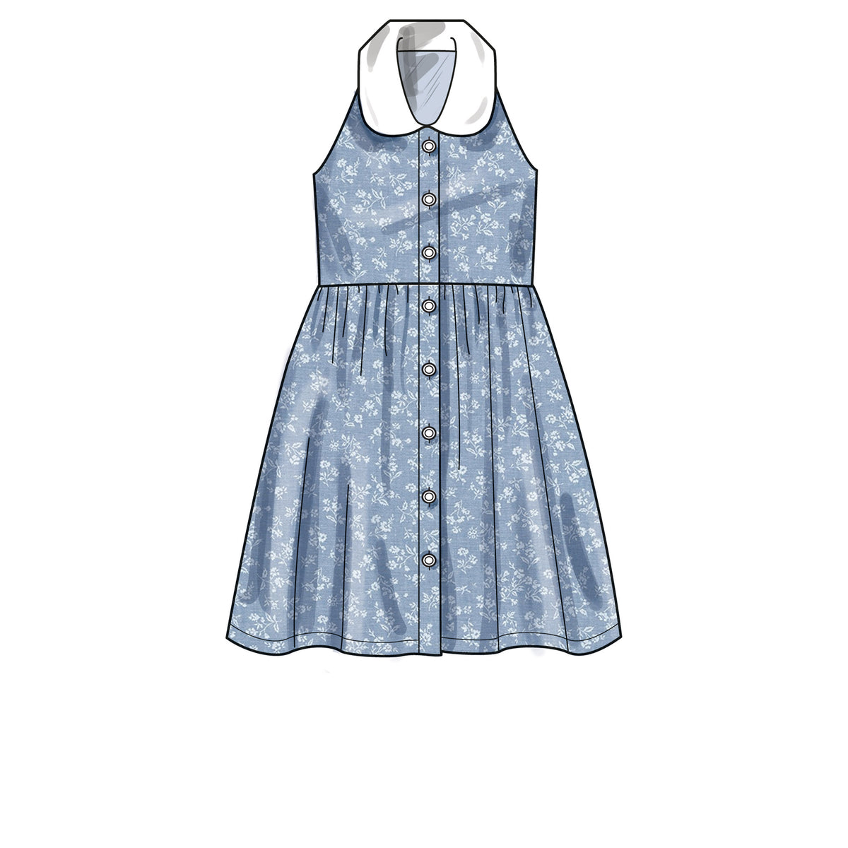New Look N6727 sewing pattern envelope showing sundresses with lined bodices