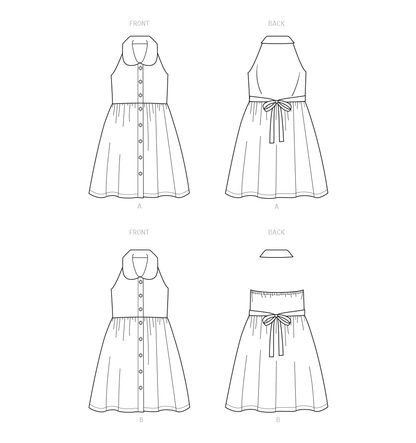 New Look N6727 sewing pattern envelope showing sundresses with lined bodices