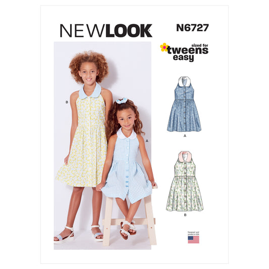 New Look N6727 sewing pattern envelope showing sundresses with lined bodices