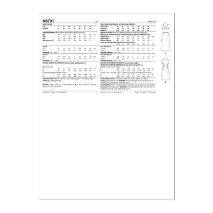 New Look N6731 sewing pattern envelope showing cut-away dress