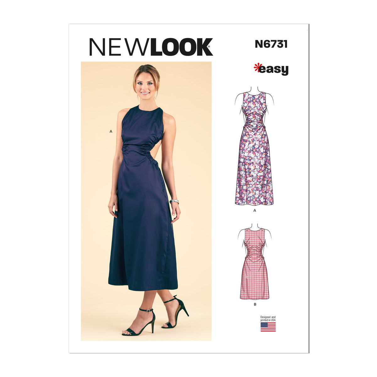 New Look N6731 sewing pattern envelope showing cut-away dress