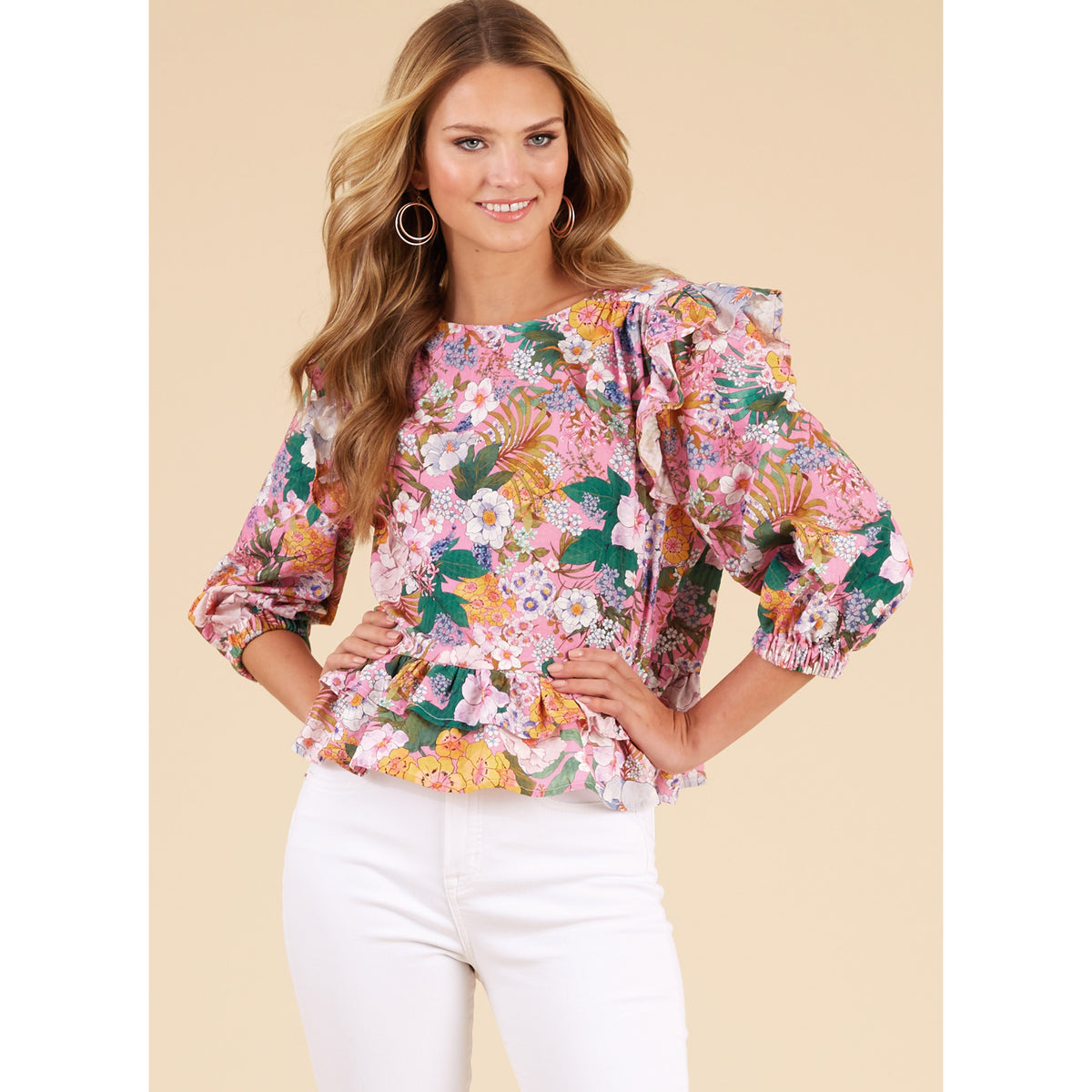 New Look N6732 sewing pattern envelope showing round neck pullover tops