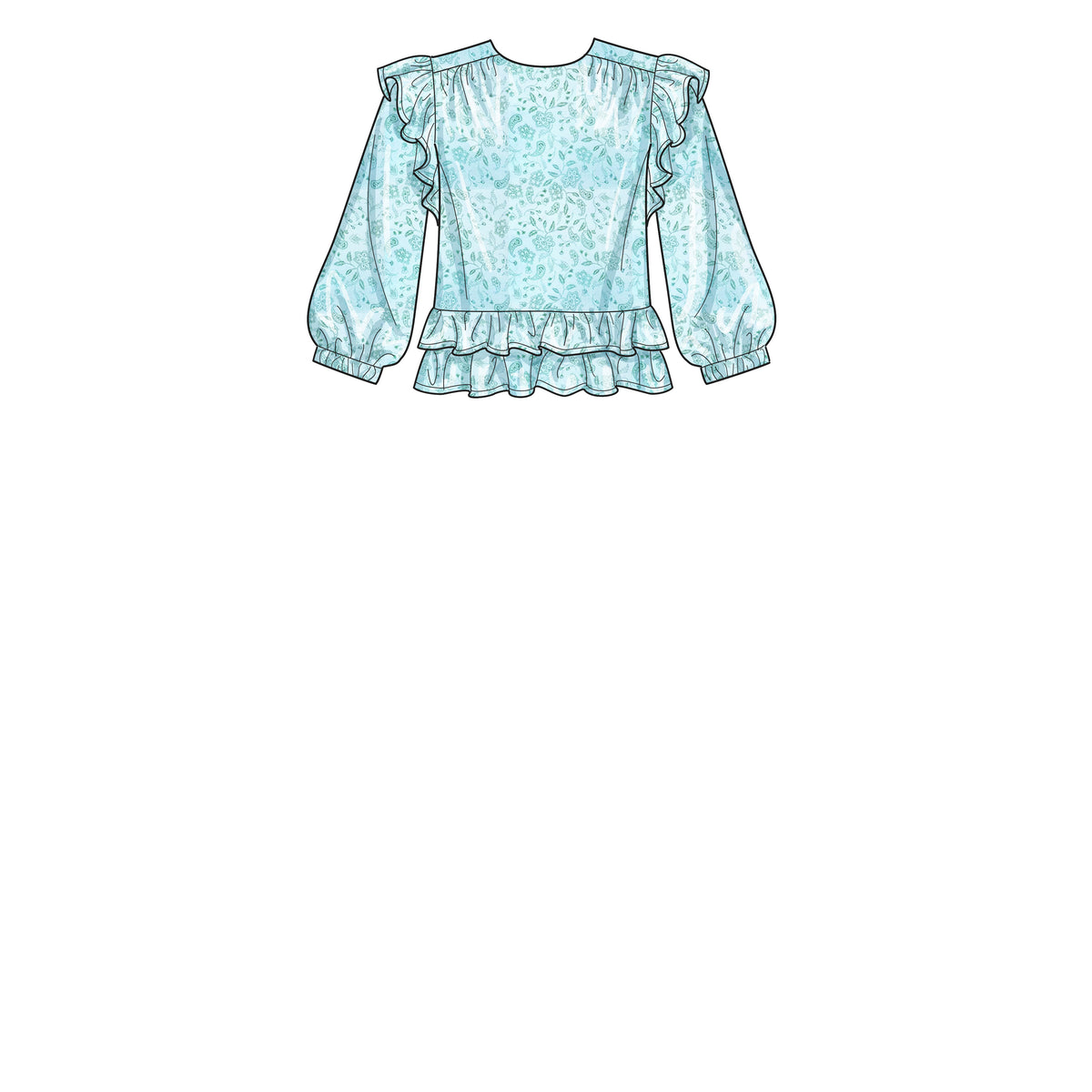 New Look N6732 sewing pattern envelope showing round neck pullover tops