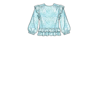 New Look N6732 sewing pattern envelope showing round neck pullover tops