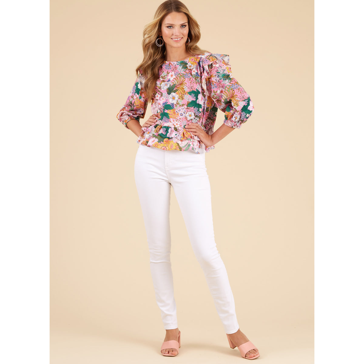 New Look N6732 sewing pattern envelope showing round neck pullover tops