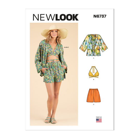 New Look N6737 sewing pattern envelope showing loose-fitting jacket