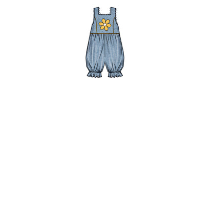 New Look N6738 sewing pattern envelope showing baby rompers