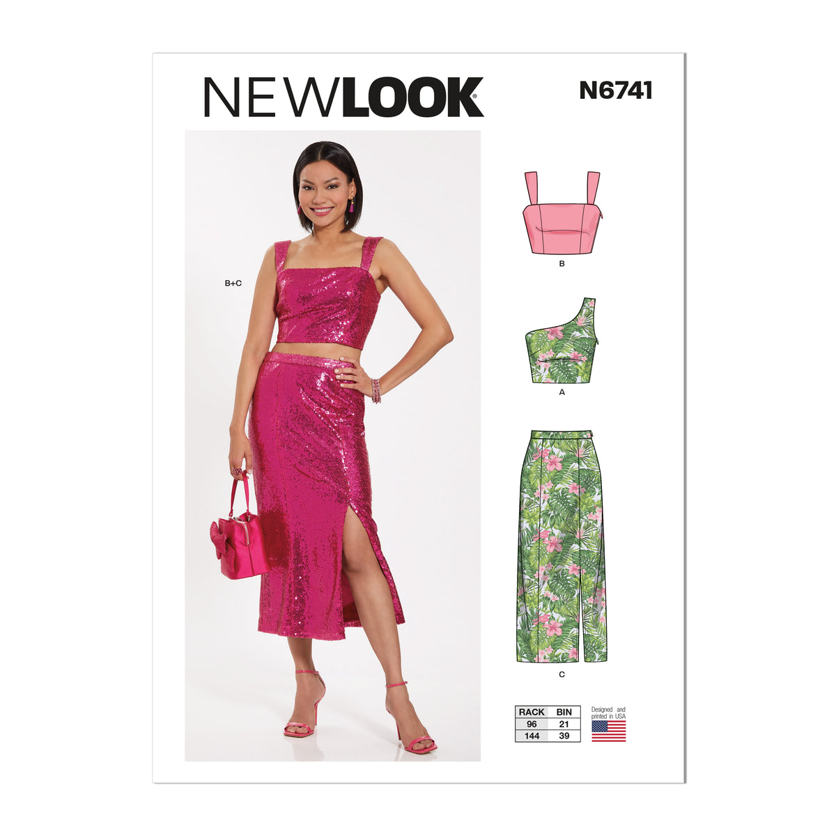 New Look N6741 sewing pattern envelope showing two-piece dress set
