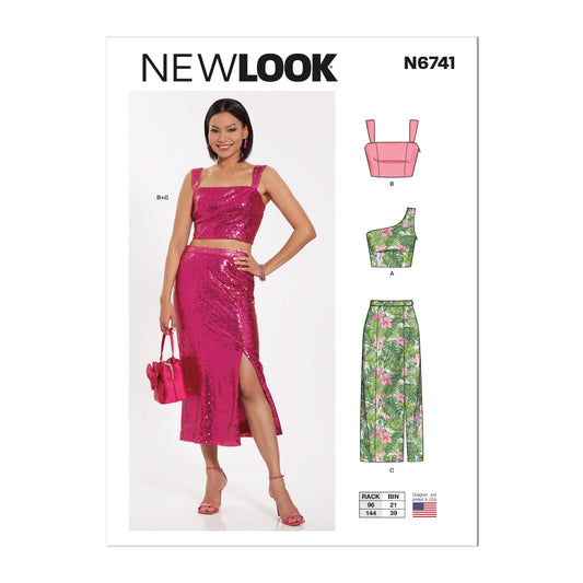 New Look N6741 sewing pattern envelope showing two-piece dress set