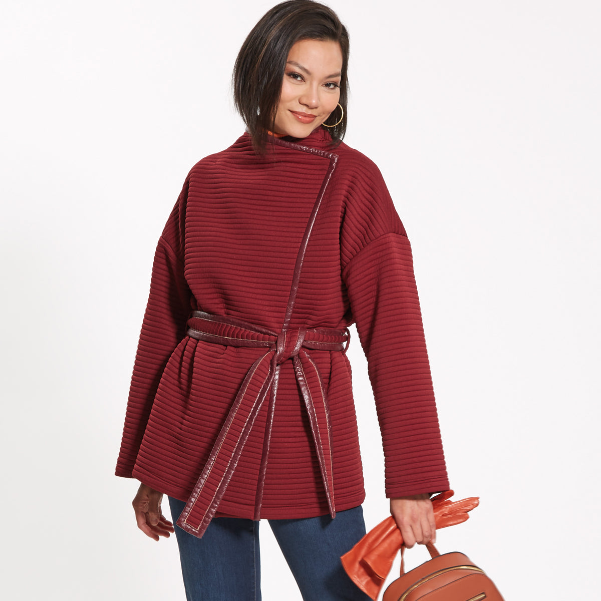 New Look N6742 sewing pattern envelope showing wrapped coat and jacket