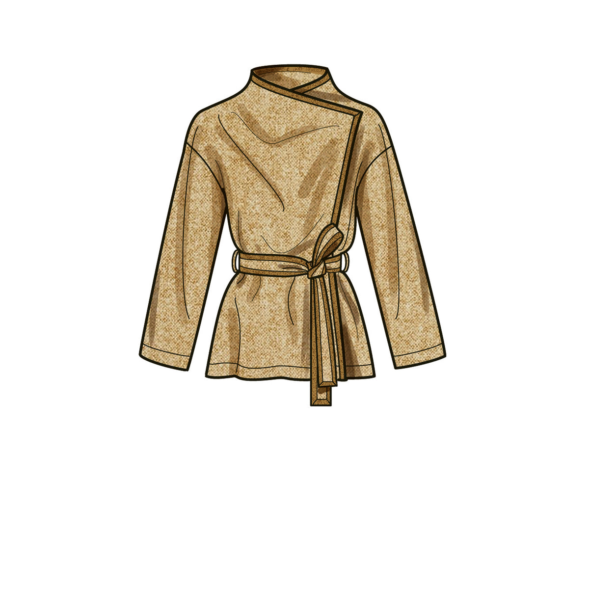 New Look N6742 sewing pattern envelope showing wrapped coat and jacket