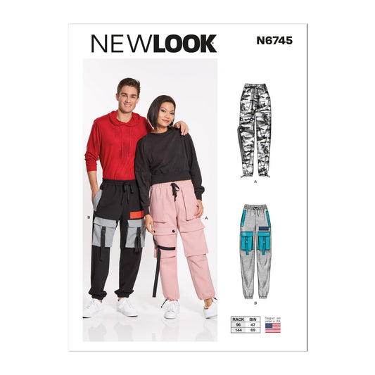 New Look N6745 sewing pattern envelope showing cargo trousers