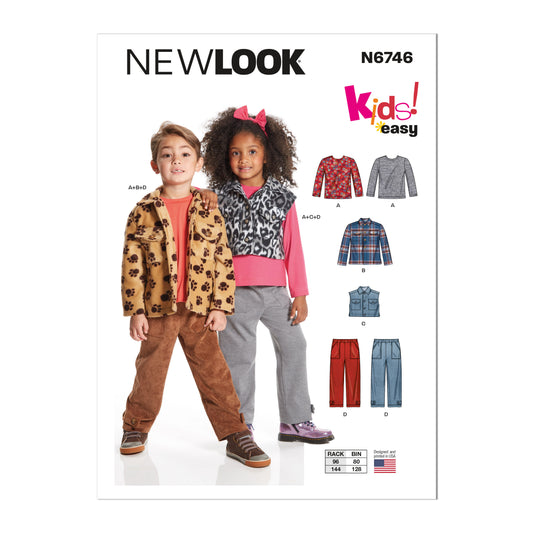 New Look N6746 sewing pattern envelope showing jacket, vest and trousers