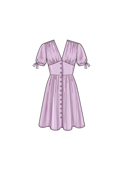 New Look N6749 sewing pattern envelope showing easy button front dress