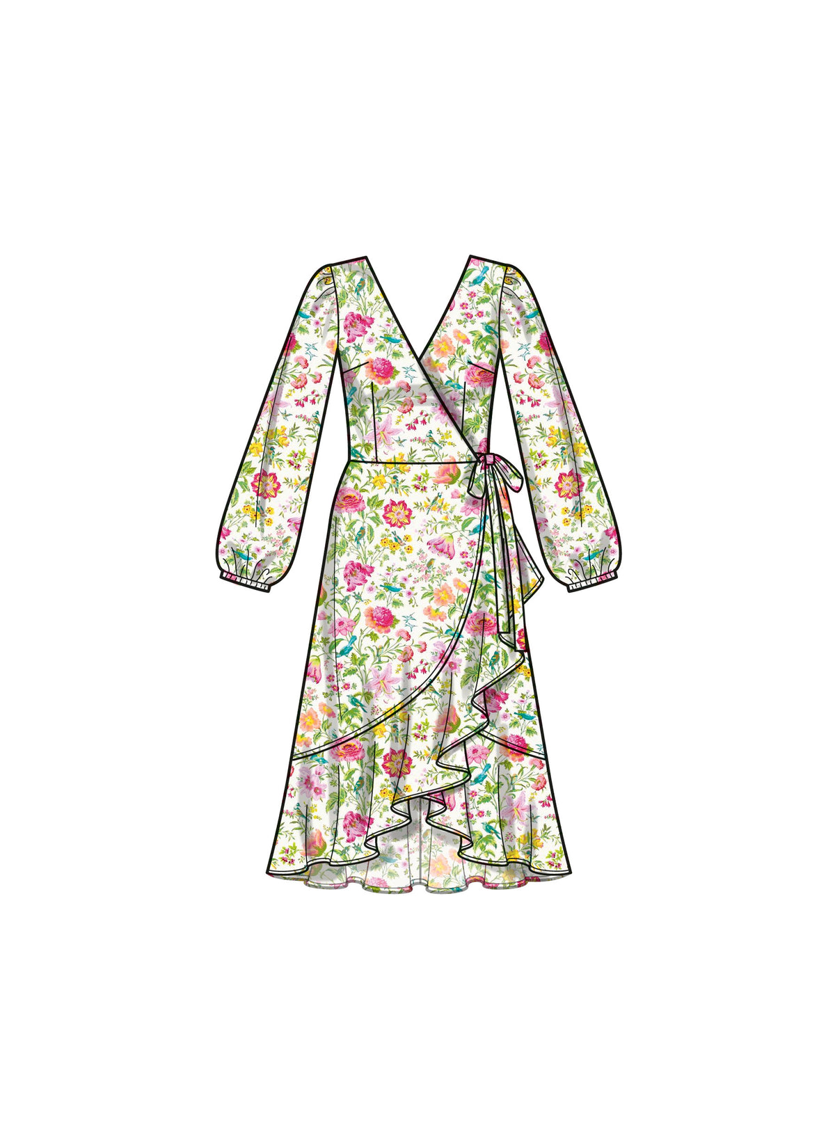 New Look N6750 sewing pattern envelope showing wrap dress