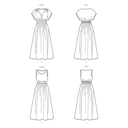 New Look N6751 sewing pattern envelope showing easy pullover dress