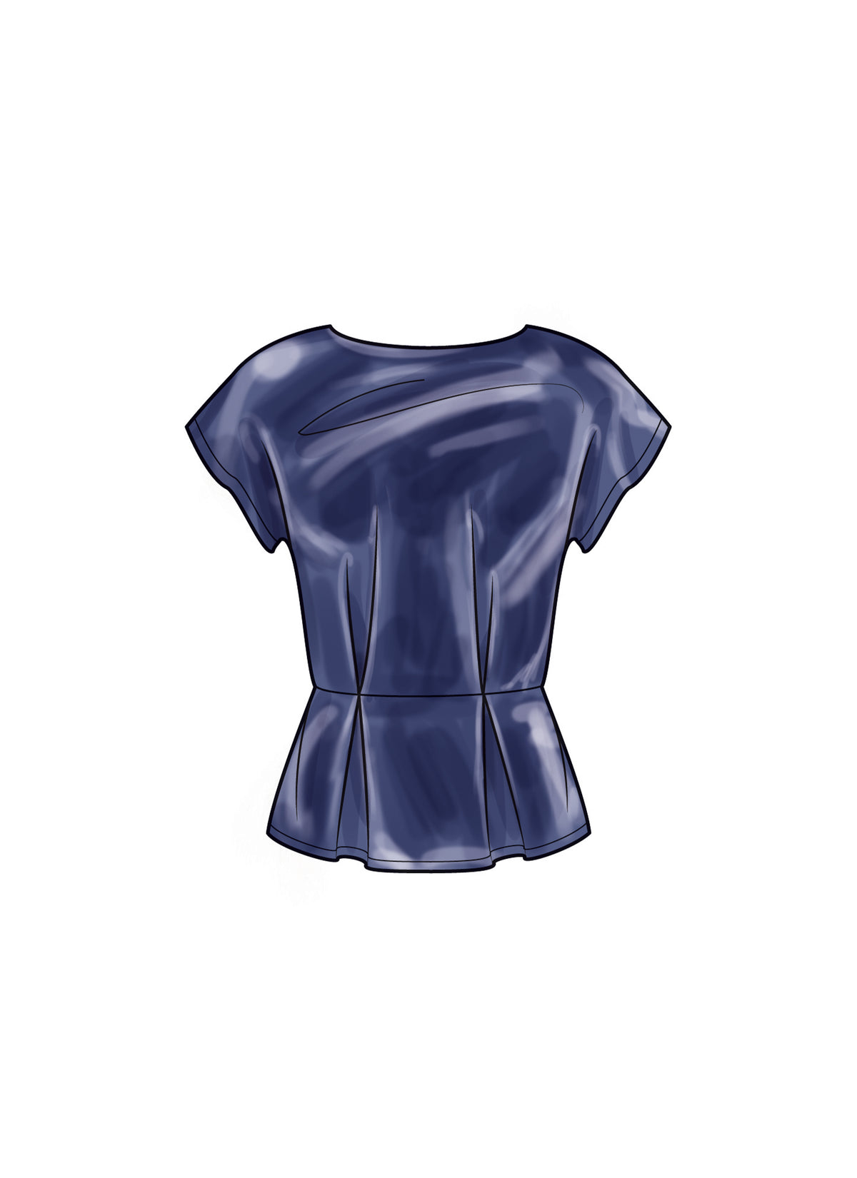 New Look N6753 sewing pattern envelope showing easy peplum top