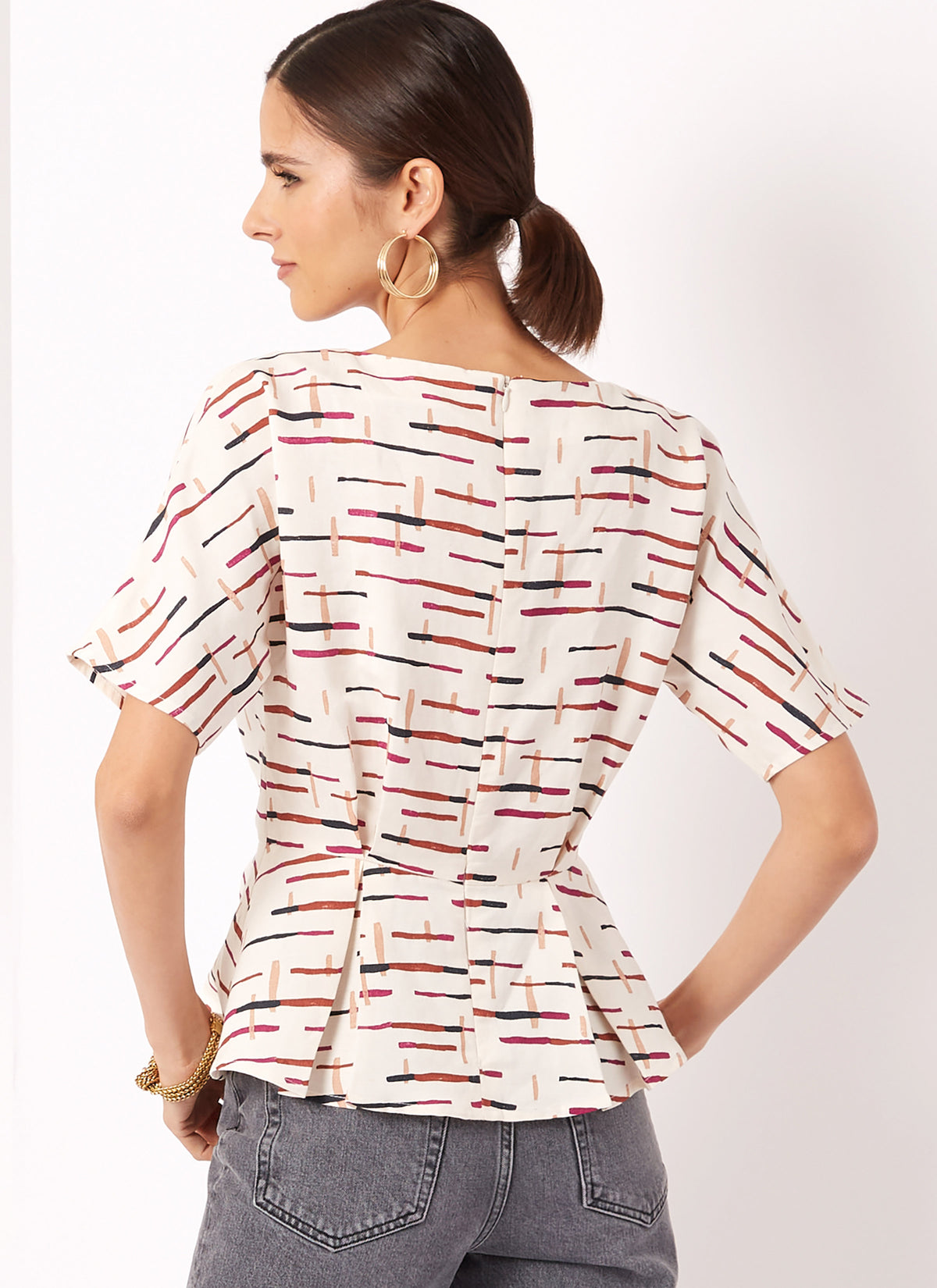 New Look N6753 sewing pattern envelope showing easy peplum top