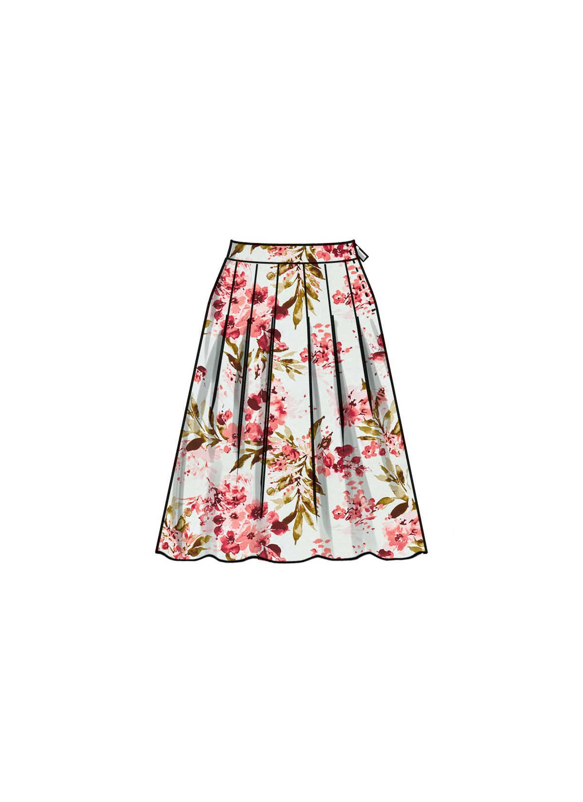 New Look N6755 sewing pattern envelope showing easy pleated skirt