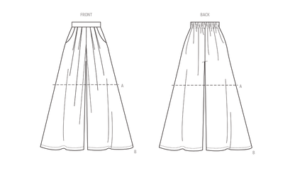 New Look N6756 sewing pattern envelope showing easy shorts and wide leg trousers