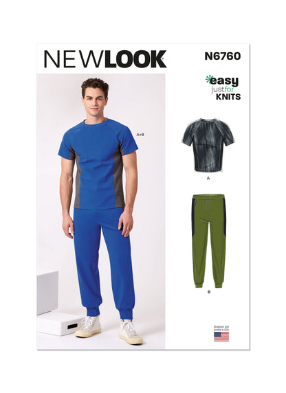 New Look sewing pattern N6760 envelope showing a pullover crew neck top