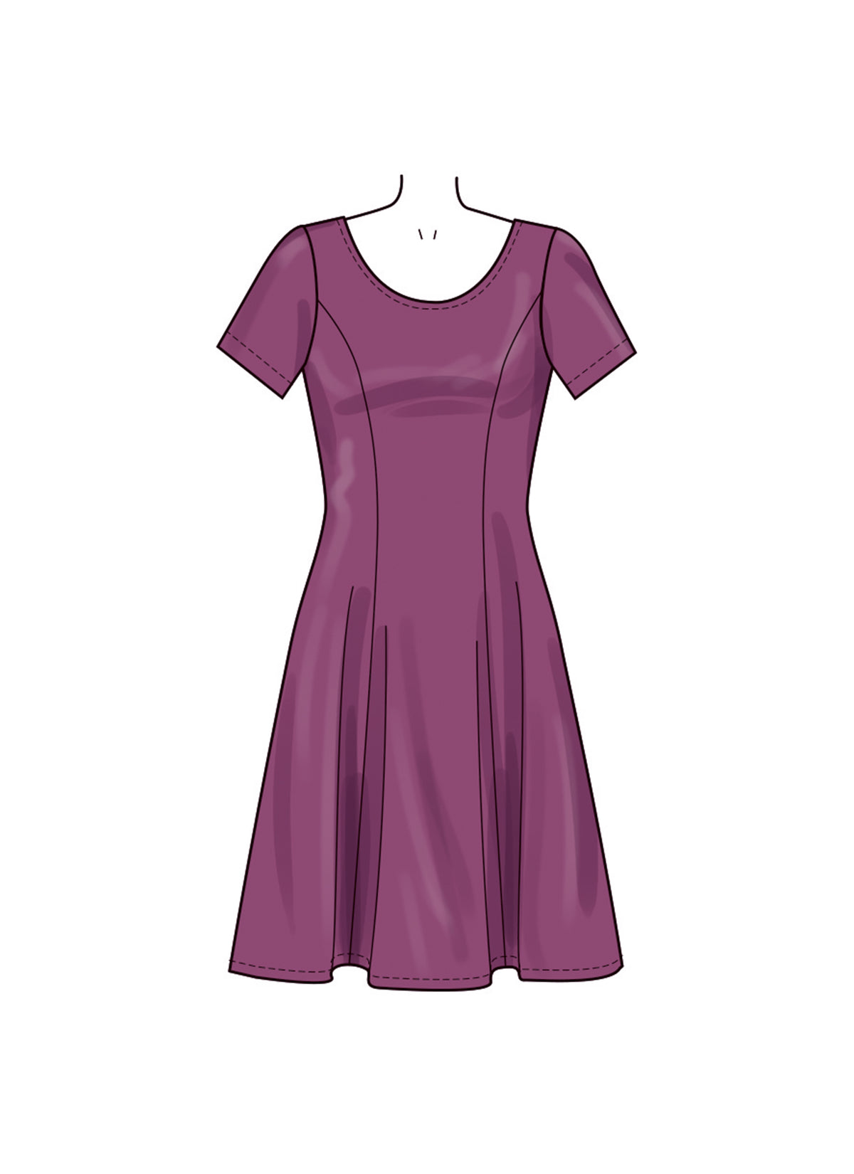 New Look sewing pattern N6765 envelope showing a pullover dress