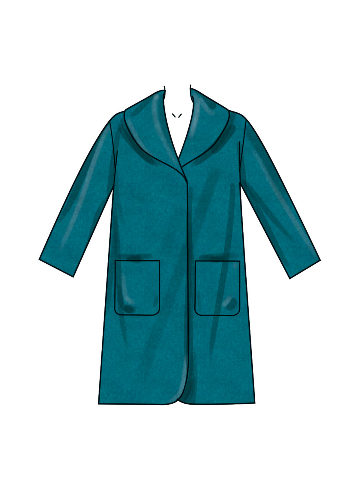 New Look sewing pattern N6767 envelope showing very loose-fitting unlined coats