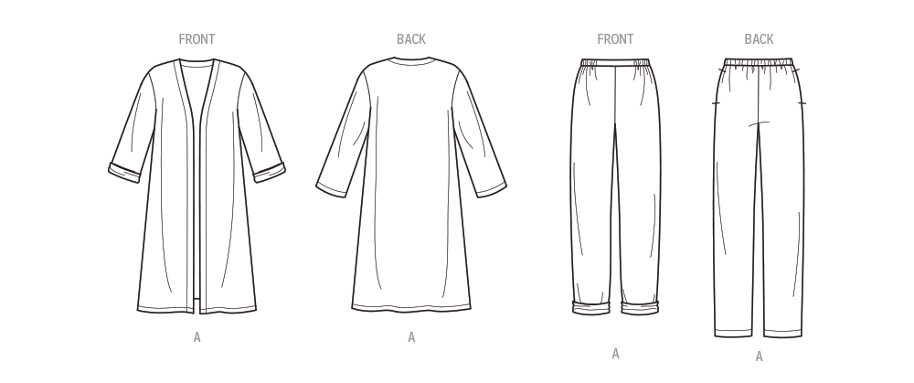 New Look sewing pattern N6770 envelope showing an unlined jacket and pull-on trousers