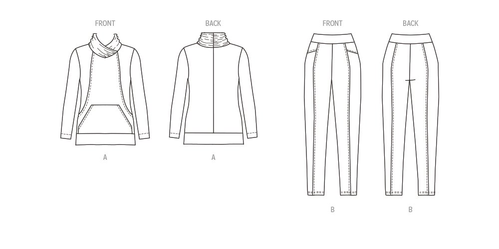 New Look sewing pattern N6771 envelope showing a long sleeve top