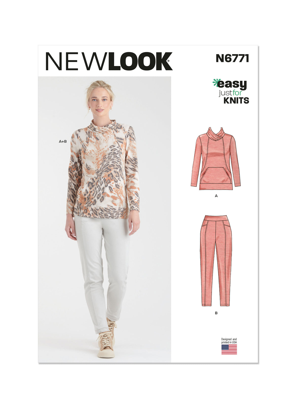 New Look sewing pattern N6771 envelope showing a long sleeve top