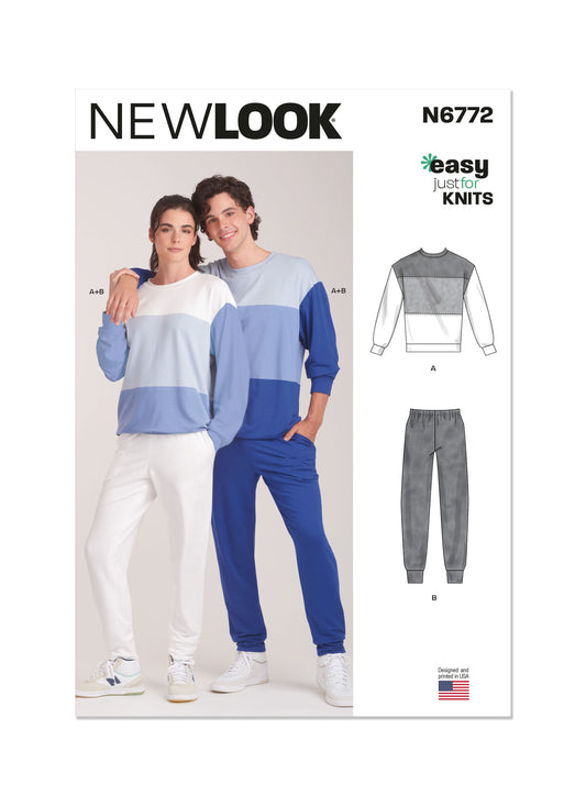 New Look sewing pattern N6772 envelope showing a sweatshirt