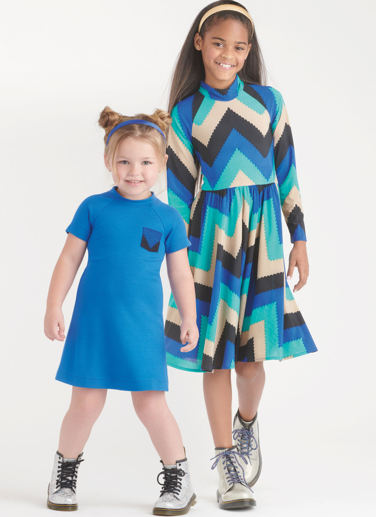 New Look sewing pattern N6773 envelope showing children's and girls' dresses
