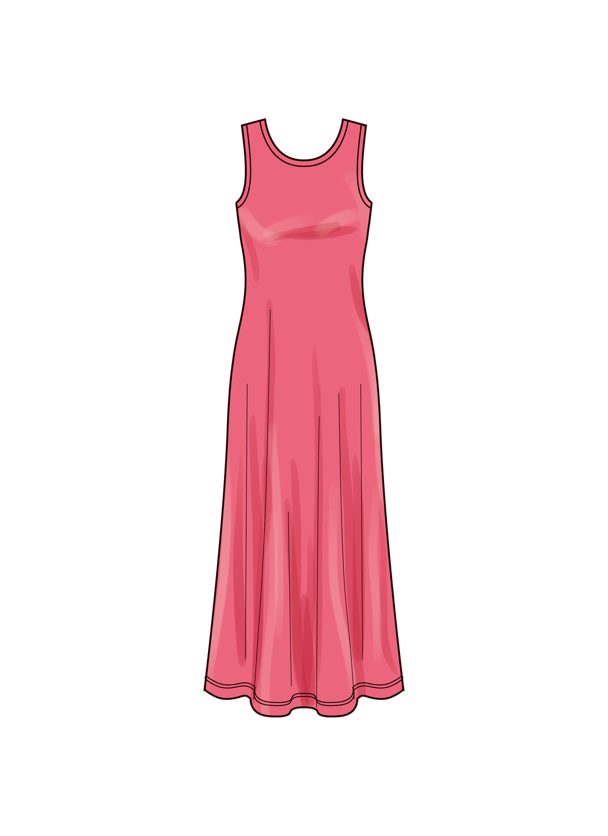New Look sewing pattern N6775 envelope showing a sleeveless pullover knit dress