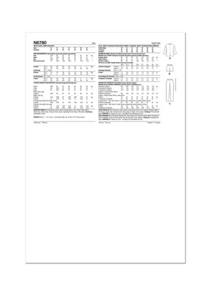New Look sewing pattern N6780 envelope showing a relaxed unlined jacket
