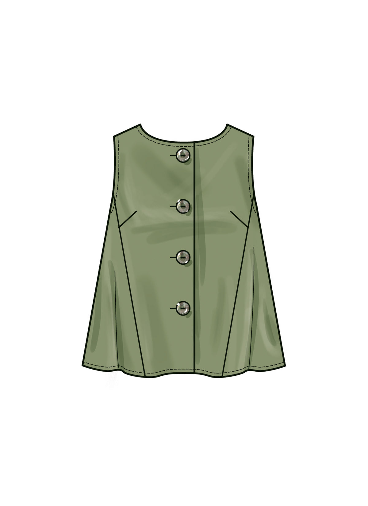 New Look sewing pattern N6781 envelope showing a button front top and elastic waist trousers