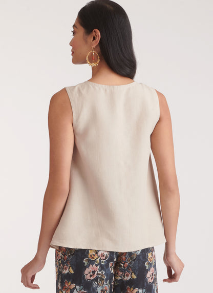New Look sewing pattern N6781 envelope showing a button front top and elastic waist trousers