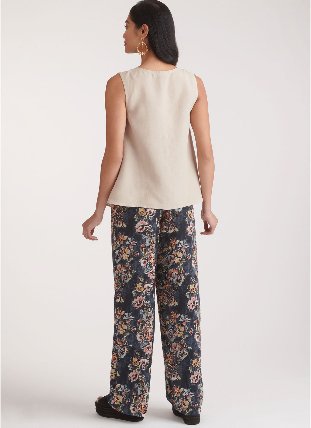 New Look sewing pattern N6781 envelope showing a button front top and elastic waist trousers