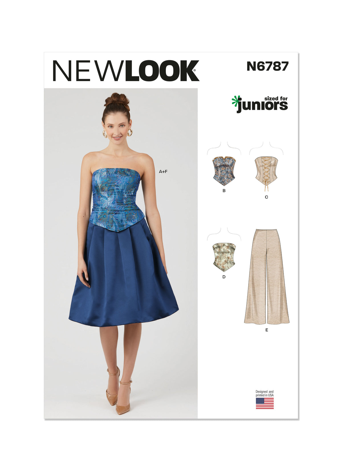 New Look sewing pattern N6787 envelope showing corsets