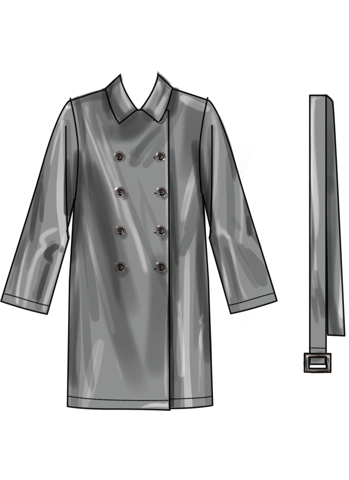 New Look sewing pattern N6788 envelope showing a very loose-fitting unlined coat