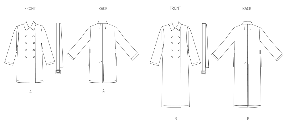 New Look sewing pattern N6788 envelope showing a very loose-fitting unlined coat