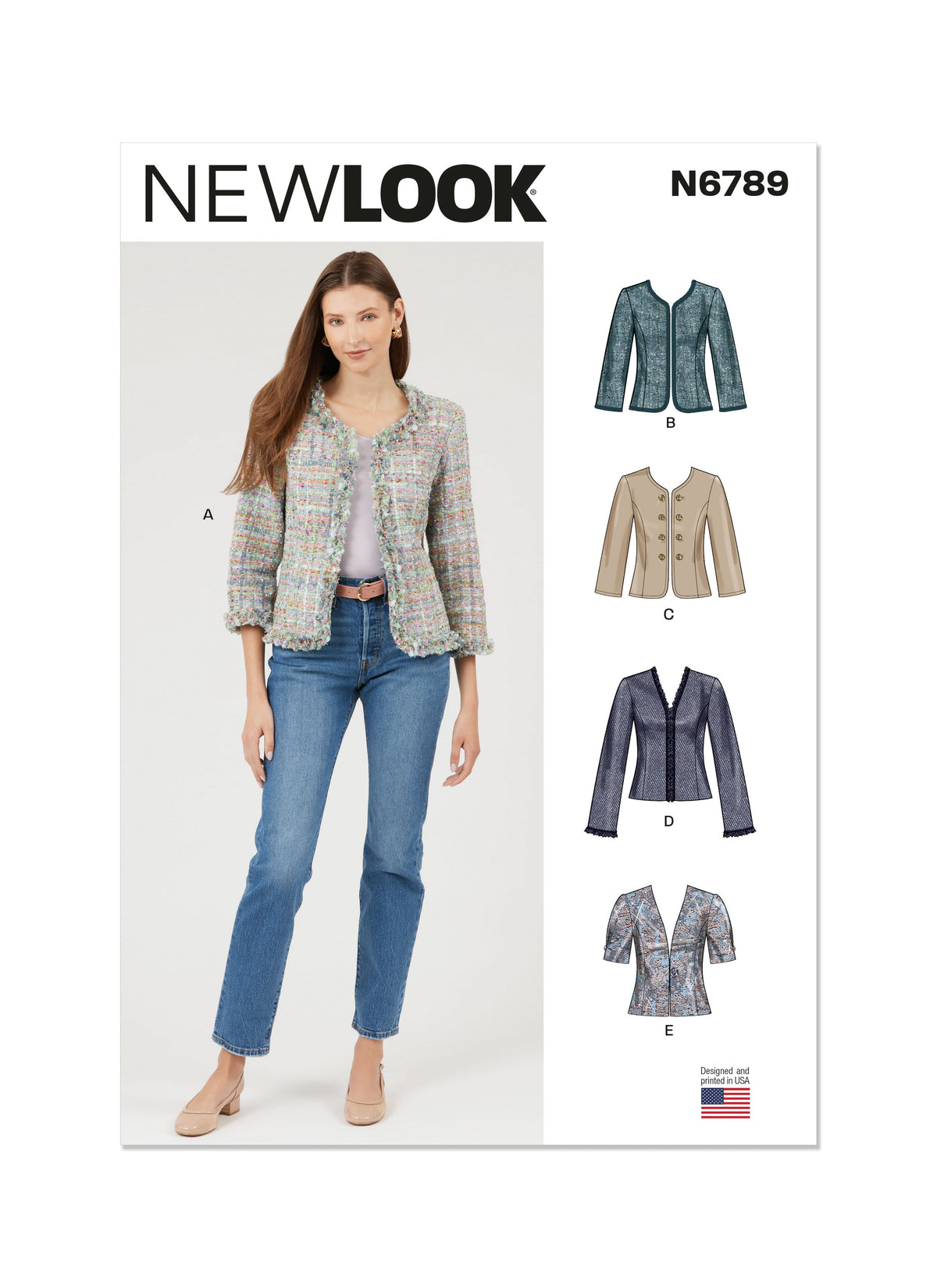 New Look sewing pattern N6789 envelope showing jackets
