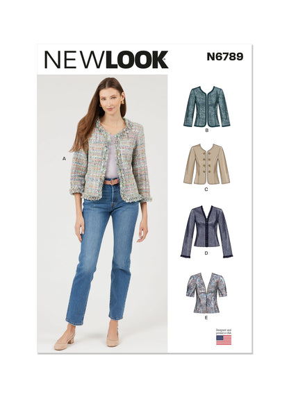 New Look sewing pattern N6789 envelope showing jackets
