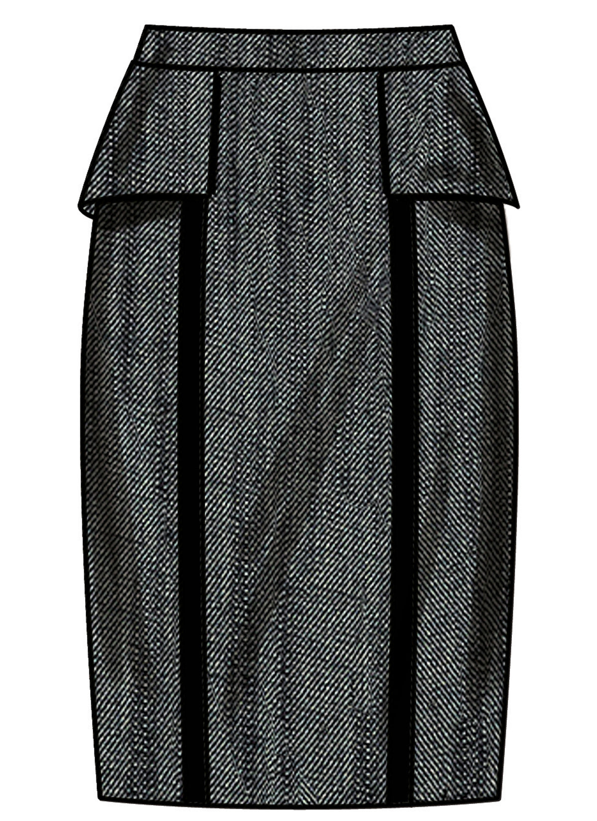 New Look sewing pattern N6792 envelope showing pencil skirts in three lengths
