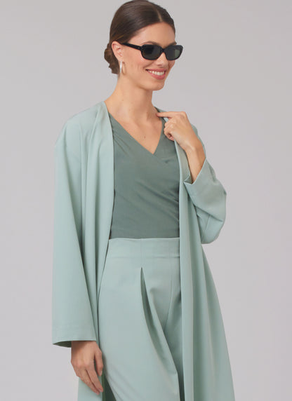 New Look sewing pattern N6796 envelope showing a loose-fitting pull-on coat