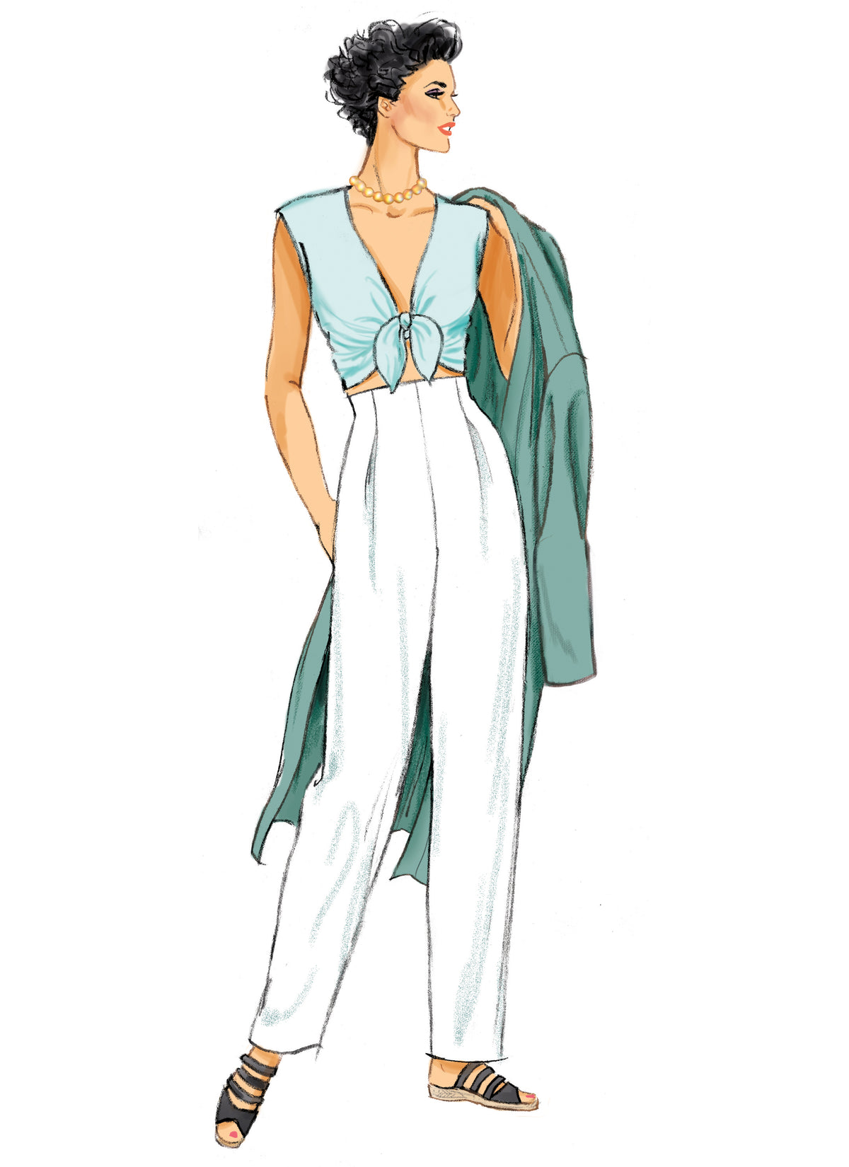 New Look sewing pattern N6796 envelope showing a loose-fitting pull-on coat