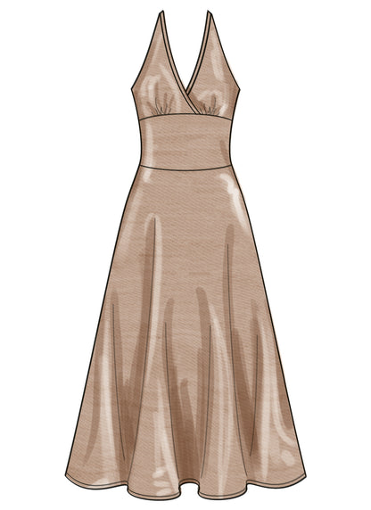 New Look sewing pattern N6800 envelope showing sundresses with sleeve and neckline variations