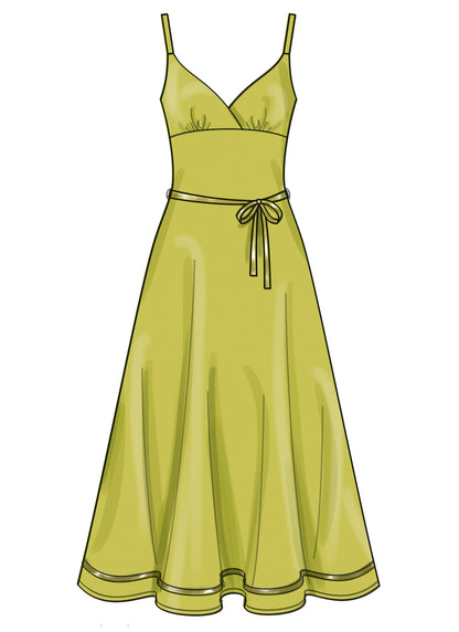 New Look sewing pattern N6800 envelope showing sundresses with sleeve and neckline variations