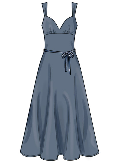 New Look sewing pattern N6800 envelope showing sundresses with sleeve and neckline variations